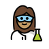 Bagaimana Woman Scientist: Medium Skin Tone emoji terlihat di Openmoji.