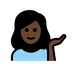 Bagaimana Woman Tipping Hand: Dark Skin Tone emoji terlihat di Openmoji.