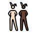 A quoi ressemblent les emoji Femmes avec des oreilles de lapin : peau claire et peau foncée sur Openmoji.