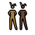 A quoi ressemblent les emoji Femmes avec des oreilles de lapin : peau mate et peau foncée sur Openmoji.