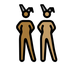 A quoi ressemblent les emoji Femmes avec des oreilles de lapin : peau mate et peau légèrement mate sur Openmoji.