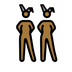 A quoi ressemblent les emoji Femmes avec des oreilles de lapin : peau mate sur Openmoji.