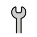 Bagaimana Wrench emoji terlihat di Openmoji.