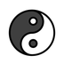 Yin yang emojisi Openmoji üzerinde nasıl görünüyor.