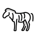 Jak wygląda emoji Zebra w Openmoji.