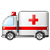 Bagaimana Ambulance emoji terlihat di Samsung.