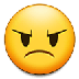 Bagaimana Angry Face emoji terlihat di Samsung.