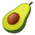 Bagaimana Avocado emoji terlihat di Samsung.