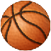 Bagaimana Basketball emoji terlihat di Samsung.