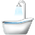 Bagaimana Bathtub emoji terlihat di Samsung.