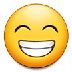 A quoi ressemblent les emoji Visage souriant aux yeux rieurs sur Samsung.