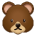 Bagaimana Bear emoji terlihat di Samsung.