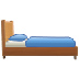 Cómo se ve el emoji Cama en Samsung.