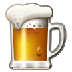 Como o emoji do Cerveja é exibido no Samsung.