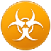 Bagaimana Biohazard emoji terlihat di Samsung.