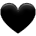 Bagaimana Black Heart emoji terlihat di Samsung.