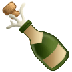 A quoi ressemblent les emoji Bouteille de champagne sur Samsung.