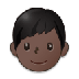 Bagaimana Boy: Dark Skin Tone emoji terlihat di Samsung.