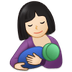 Bagaimana Breast-Feeding: Light Skin Tone emoji terlihat di Samsung.