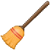 Bagaimana Broom emoji terlihat di Samsung.