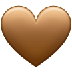 Bagaimana Brown Heart emoji terlihat di Samsung.