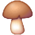 Bagaimana Brown Mushroom emoji terlihat di Samsung.