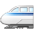 Bagaimana Bullet Train emoji terlihat di Samsung.