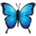 Bagaimana Butterfly emoji terlihat di Samsung.