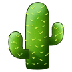 Bagaimana Cactus emoji terlihat di Samsung.