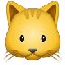 Como o emoji do Rosto de gato é exibido no Samsung.