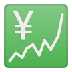 A quoi ressemblent les emoji Courbe avec yen en hausse sur Samsung.