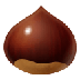 Como o emoji do Castanha é exibido no Samsung.