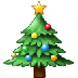 Cómo se ve el emoji Árbol de Navidad en Samsung.