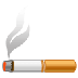 A quoi ressemblent les emoji Cigarette sur Samsung.