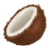 A quoi ressemblent les emoji Noix de coco sur Samsung.