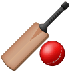 Bagaimana Cricket Game emoji terlihat di Samsung.