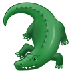 Como o emoji do Crocodilo é exibido no Samsung.