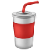 Bagaimana Cup with Straw emoji terlihat di Samsung.