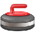 Bagaimana Curling Stone emoji terlihat di Samsung.