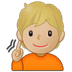 A quoi ressemblent les emoji Personne sourde : peau moyennement claire sur Samsung.