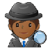 Bagaimana Detective: Medium-Dark Skin Tone emoji terlihat di Samsung.