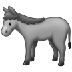 Bagaimana Donkey emoji terlihat di Samsung.