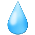 A quoi ressemblent les emoji Goutte d’eau sur Samsung.