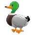 Bagaimana Duck emoji terlihat di Samsung.