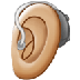 Bagaimana Ear with Hearing Aid: Medium-Light Skin Tone emoji terlihat di Samsung.