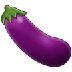 A quoi ressemblent les emoji Aubergine sur Samsung.