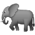 A quoi ressemblent les emoji Éléphant sur Samsung.