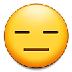 Bagaimana Expressionless Face emoji terlihat di Samsung.