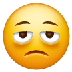 איך פרצוף עם שקיות מתחת לעיניים emoji נראה על Samsung.