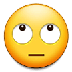 A quoi ressemblent les emoji Visage roulant des yeux sur Samsung.